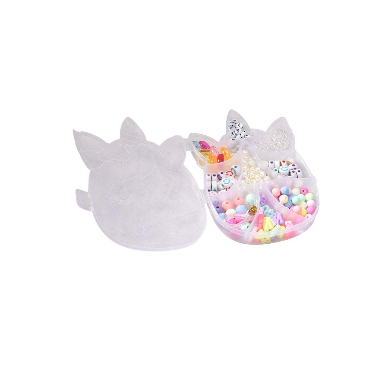 set kit forma unicornio para hacer pulseras plastico dim:10x