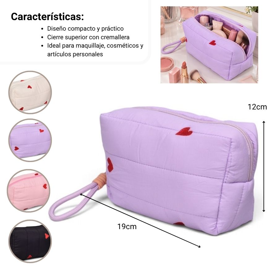 cosmetiquera organizador pvc dim: 19x7x12cm
