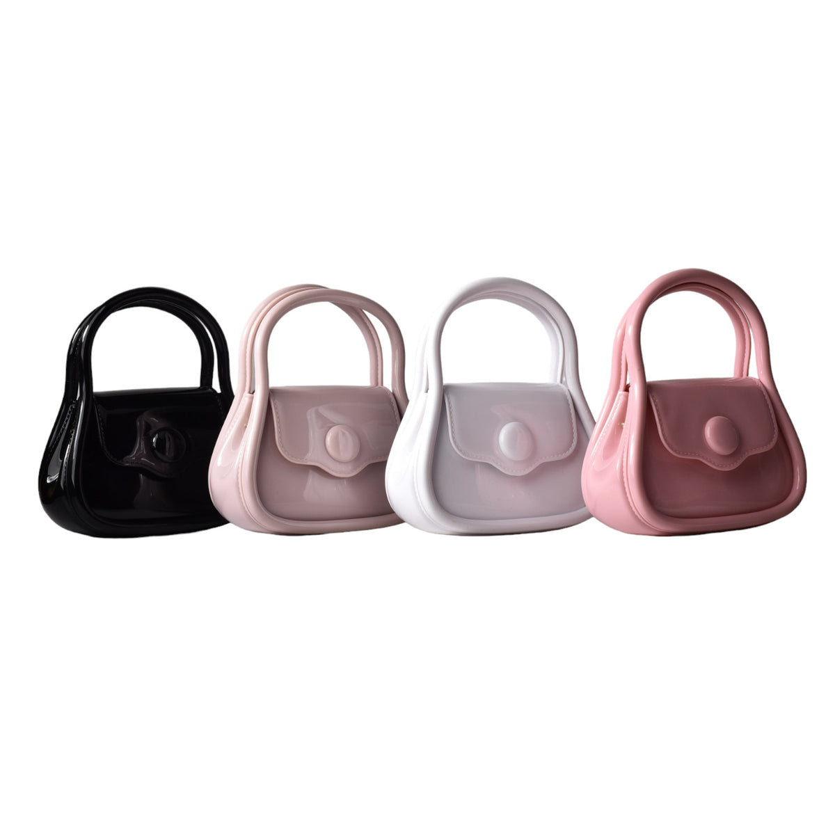 cartera bolso manos libres con cadena dama pvc varios colore