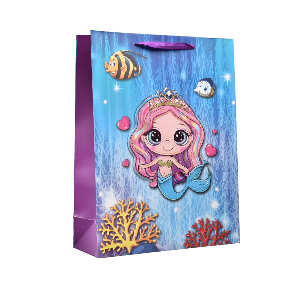 bolsa regalo en papel sirena tamaño grande