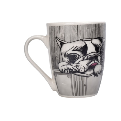 MUG POCILLO CERAMICA DISEÑO DE PERROS 380ML DIM:8X8X10