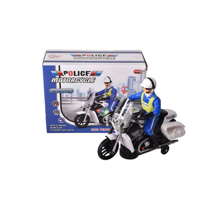 MOTO POLICIA LUCES Y MOVIMIENTO DIM:21X16.5X9CM