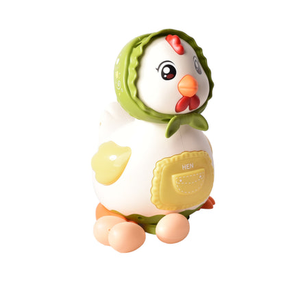 JUGUETE POLLO PLASTICO CON MOVIMIENTO LUCES Y SONIDO