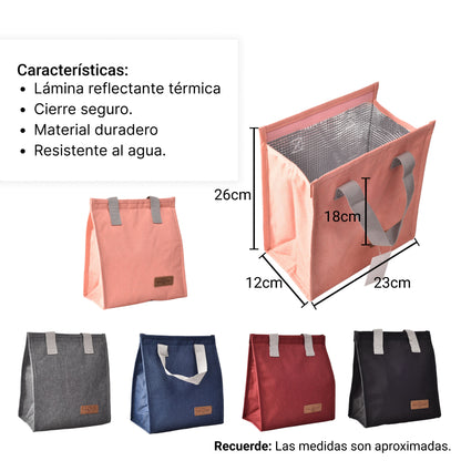 LONCHERA ALMUERZO DE DAMA TERMICA DIM:22*13*25