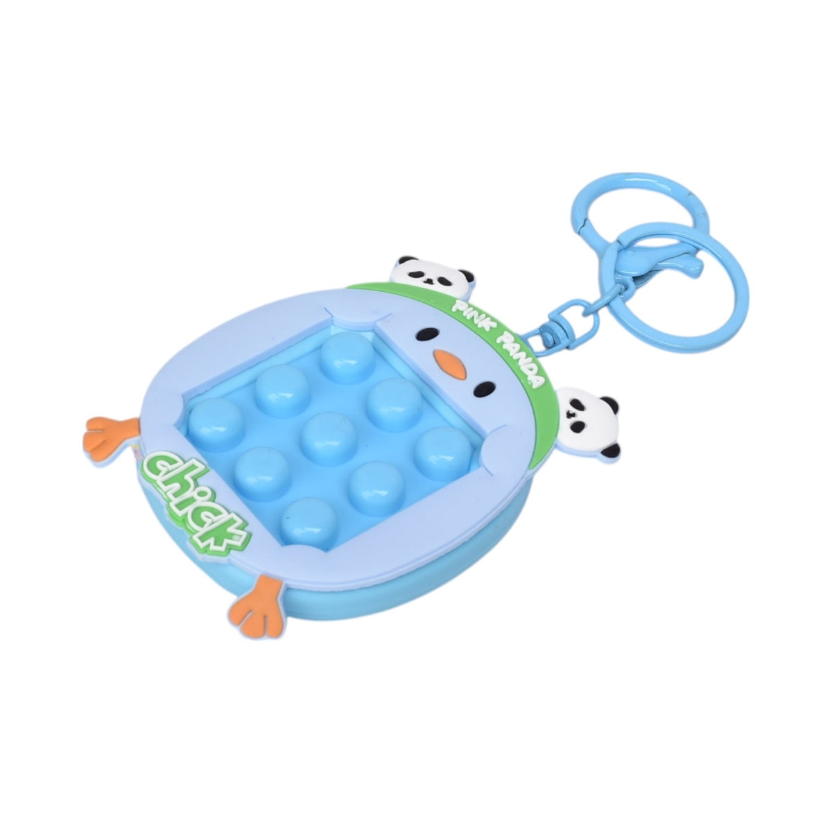 llavero plastico forma de juego azul verde dim:7x6x1