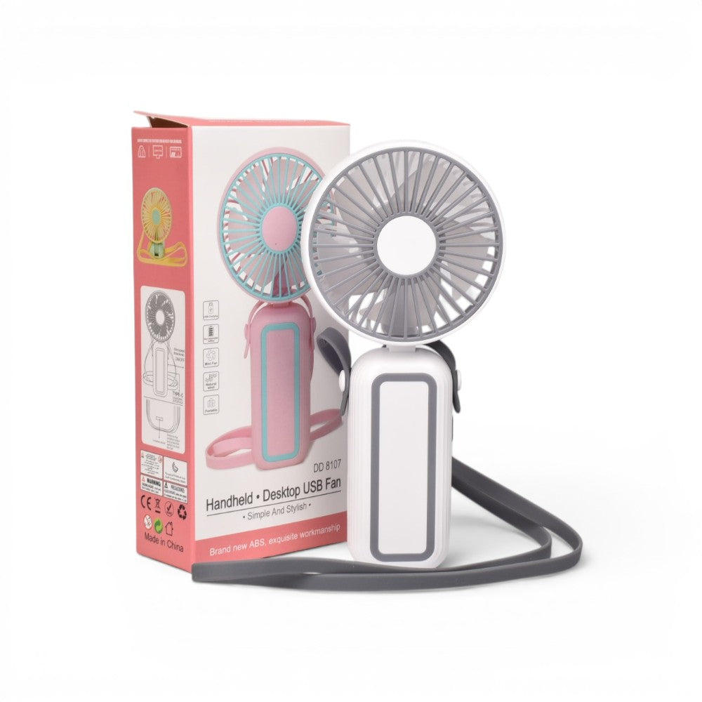 ventilador recargable plastico con cable usb