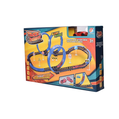 JUGUETE PISTA DE CARROS CON SONIDO Y MOVIMIENTO DIM:42X6X27