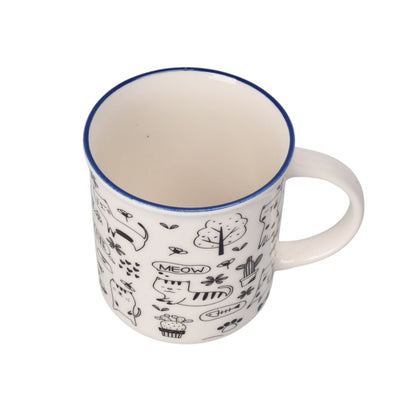 MUG POCILLO CERAMICA GATOS 300ML DIM:8X8X9