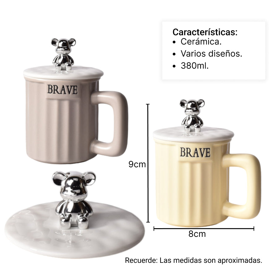 mug pocillo diferentes colores cermica con tapa