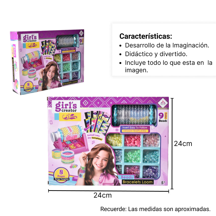 kit para hacer pulseras manillas juguete niña