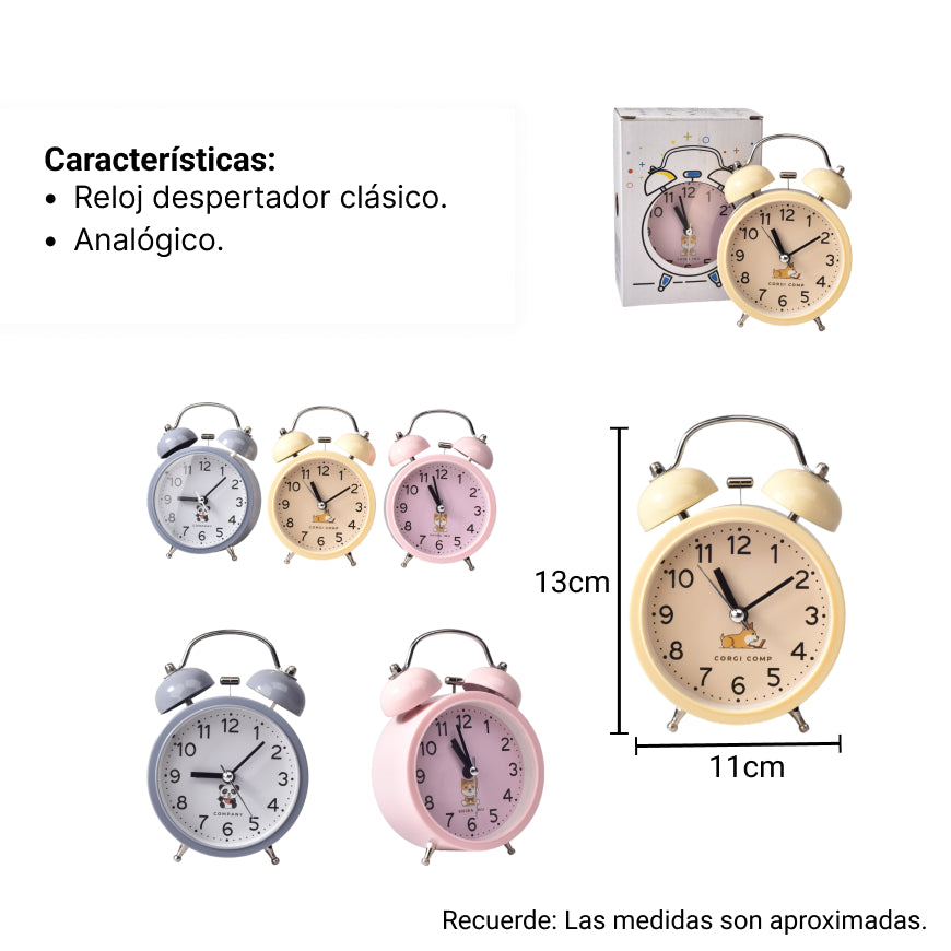 reloj despertador para niños dim: 9x13x4