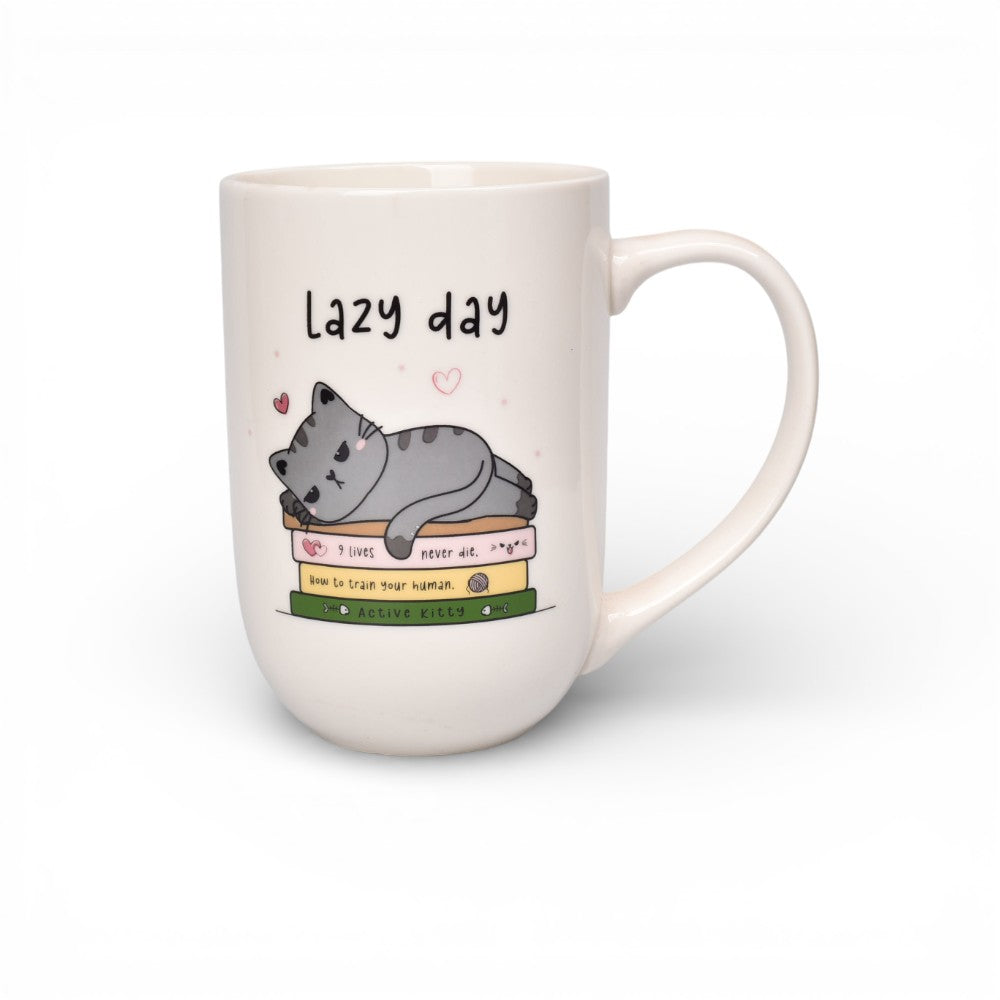 mug pociillo ceramica estampado gatos 500ml dim:9x9x13