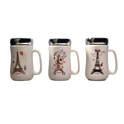 MUG POCILLO CERAMICA CAFE VASO DIM:7x7x14CM