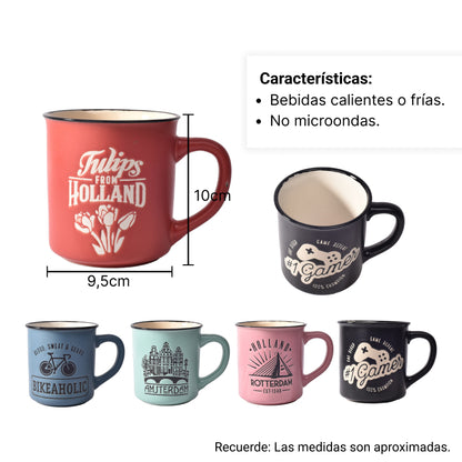 POCILLO CERAMICA CON LETRAS 350ML