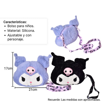 BOLSO CARTERA NIÑA DE PELUCHE PERSONAJE