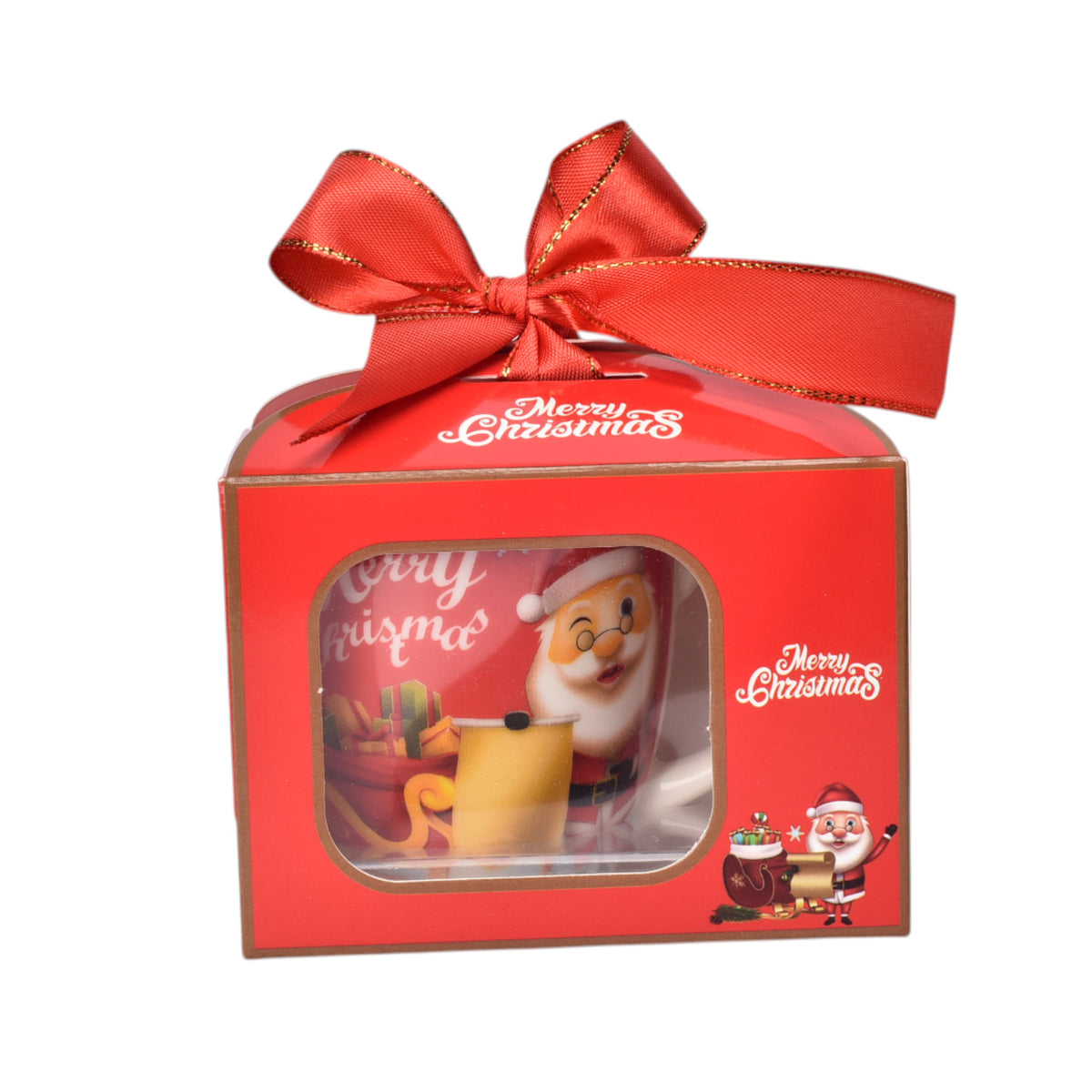 pocillo navidad ceramica con caja 210ml dim:7x7x7