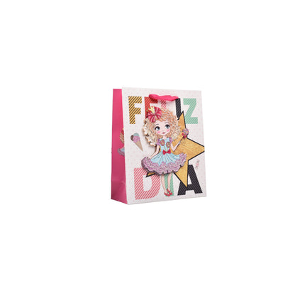 BOLSA REGALO EN PAPEL NIÑA TAMAÑO PEQUEÑO