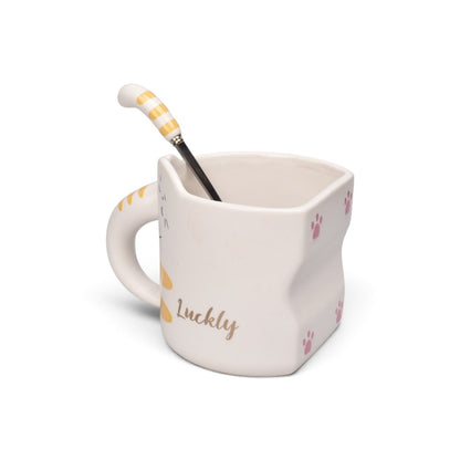 MUG POCILLO CERAMICA CON CUCHARA 360ML