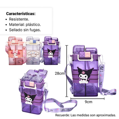 BOTELLA DE AGUA 520ML PERSONAJE DIM:5X9X28