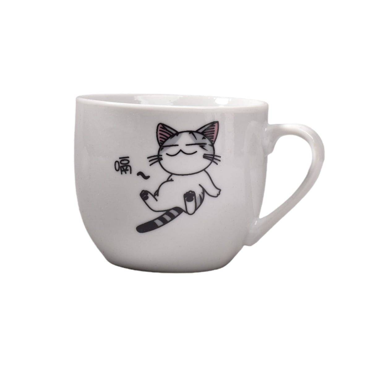 pocillo gato ceramica con cuchara dim: 7x7x6