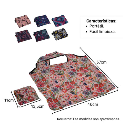 BOLSA PLEGABLE REUTILIZABLE PARA COMPRAS