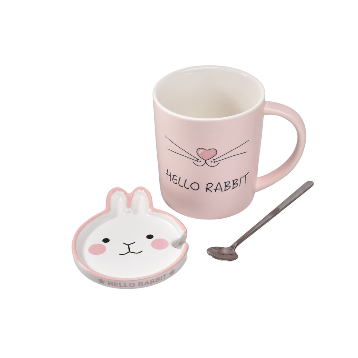 mug pocillo con cuchara ceramica
