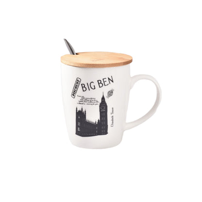 MUG POCILLO CON CUCHARA CERAMICA