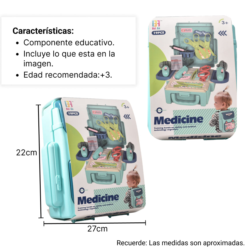 juguete set herramientas doctor maleta niños