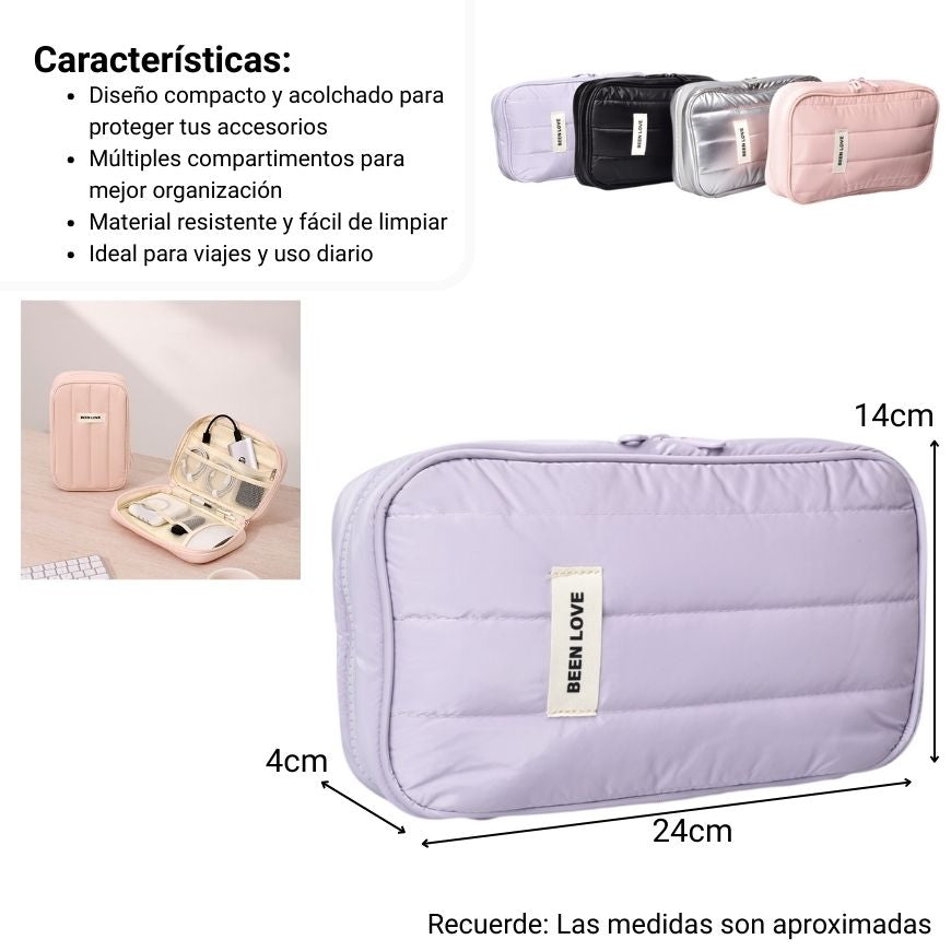 cosmetiquera bolso poliester organizador dim:24x14x4