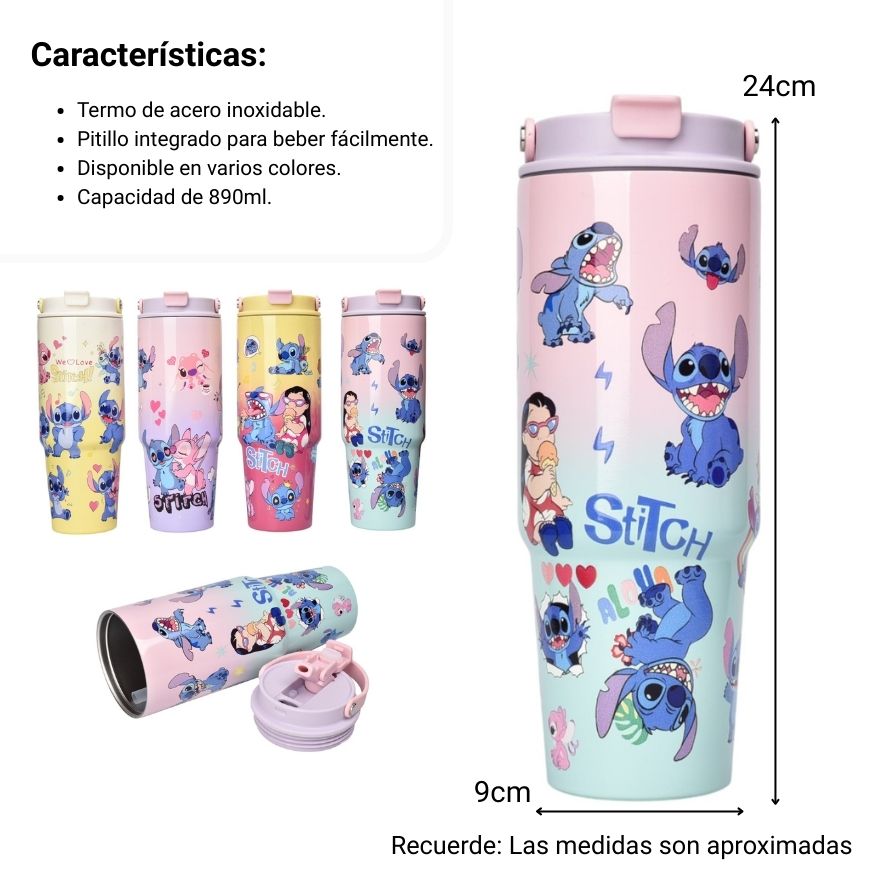 termo metalico 890ml personaje dim:9x24