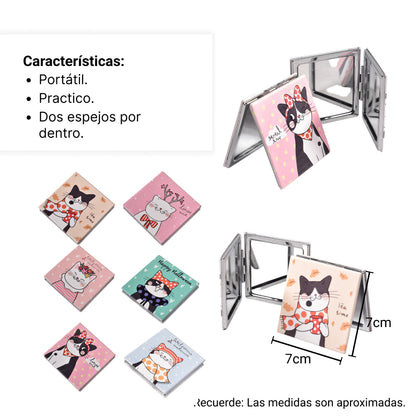 ESPEJO PLASTICO CARTERA DIM:7CM