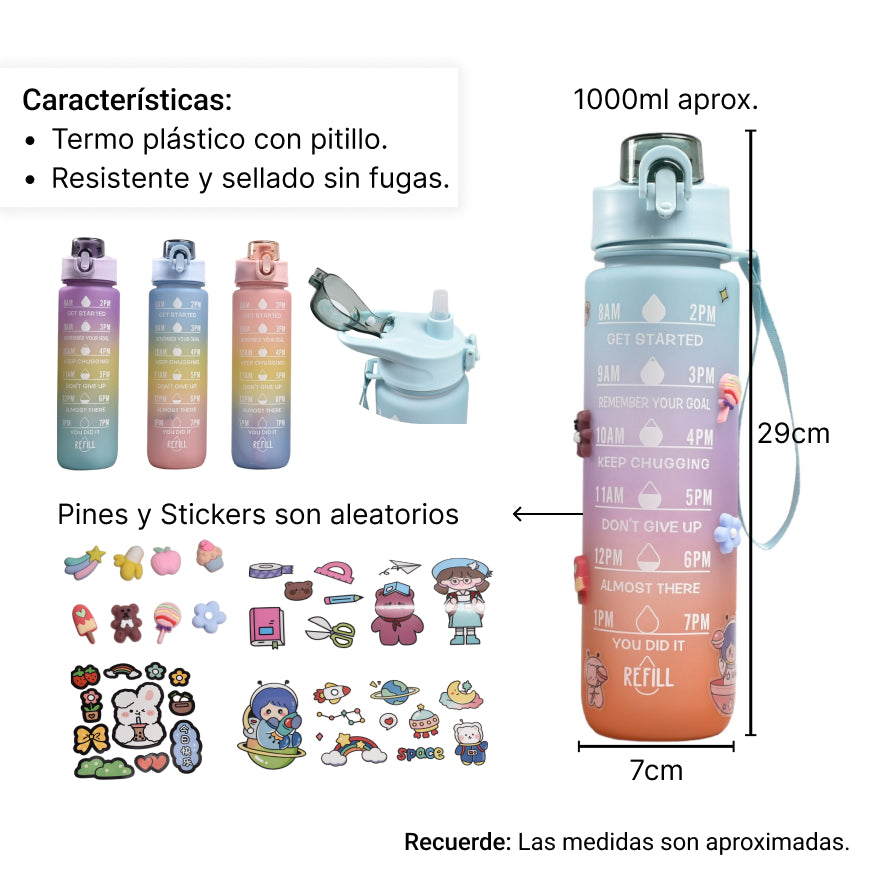 botella de agua 1000ml