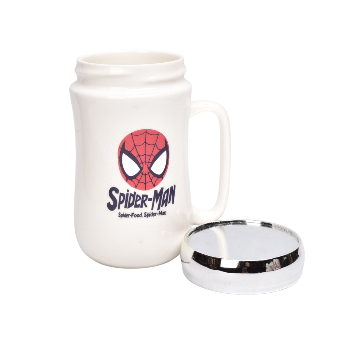 mug pocillo ceramica con tapa espejo personaje 380ml dim:14x7