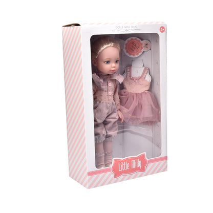 JUGUETE MUÑECA DE CAUCHO CON ACCESORIOS DIM:22X10X36