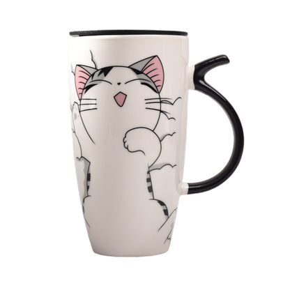 POCILLO GRANDE CERAMICA MUG CON TAPA