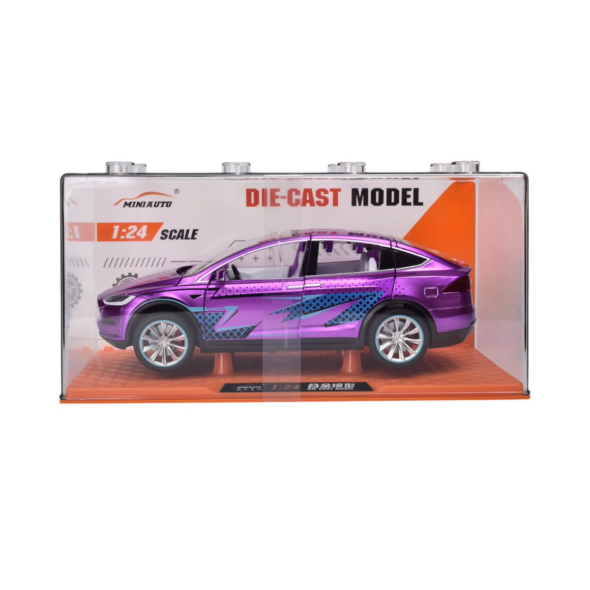 carro de coleccion metalico con estuche acrilico dim:12 x 24 x 12 cm