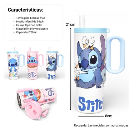 TERMO METALICO 750ML PERSONAJE DIM:8X8X21