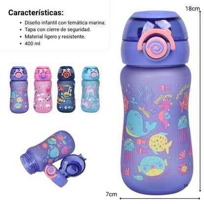 BOTELLA DE AGUA PLASTICO 400ML