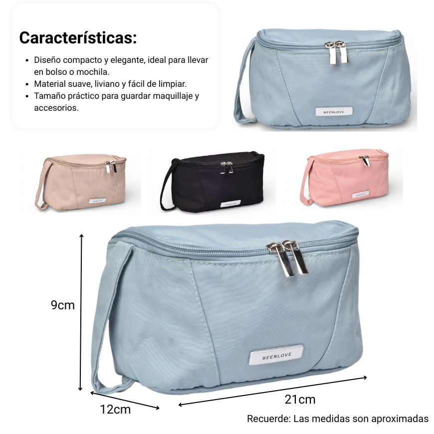 cosmetiquera maquillaje organizador poliester dim:21x12x9