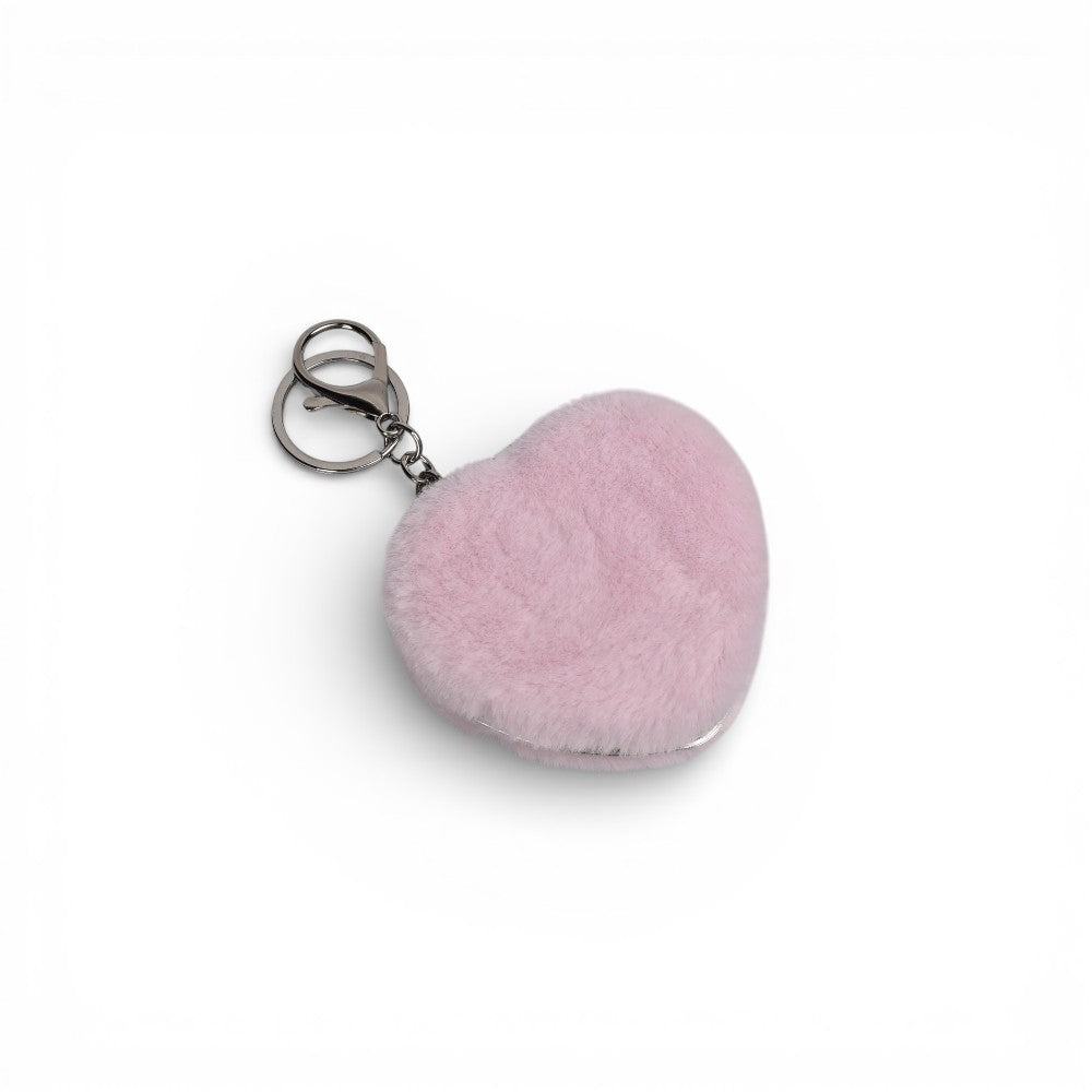 espejo corazon cartera peluche dim: 7x7x2