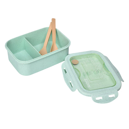 PORTACOMIDA PLASTICO CON CUBIERTOS 850ML DIM:18X13X7