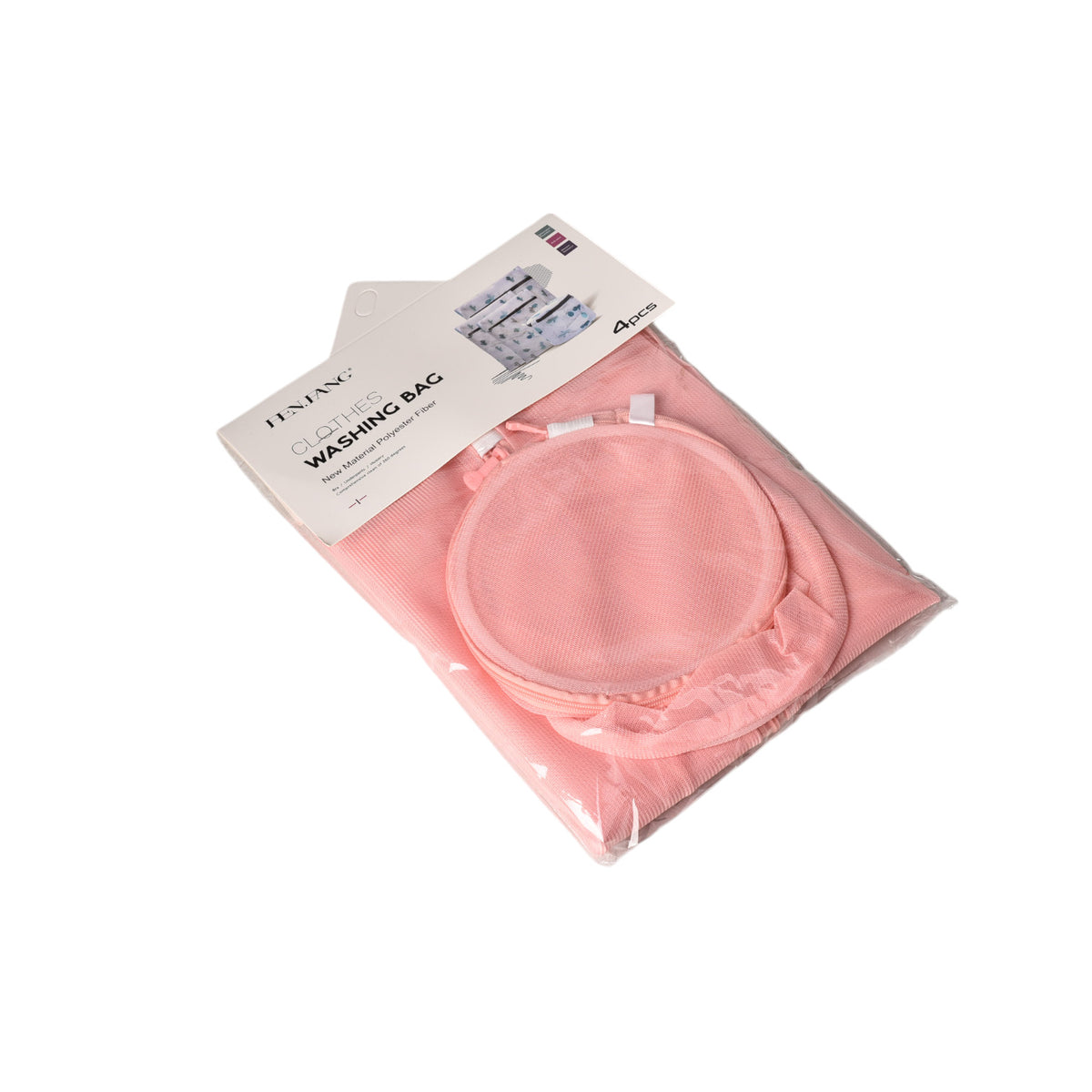 set por 4 unidades bolsa para lavado poliester varios colore