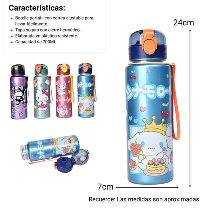 BOTELLA DE AGUA 700ML PERSONAJE PLASTICA