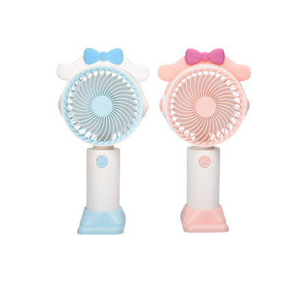 VENTILADOR REDONDO CON OREJAS PLASTICO RECARGABLE DIM:16X8X3
