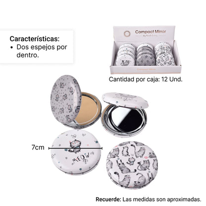 ESPEJO PLASTICO CARTERA DIM:7CM