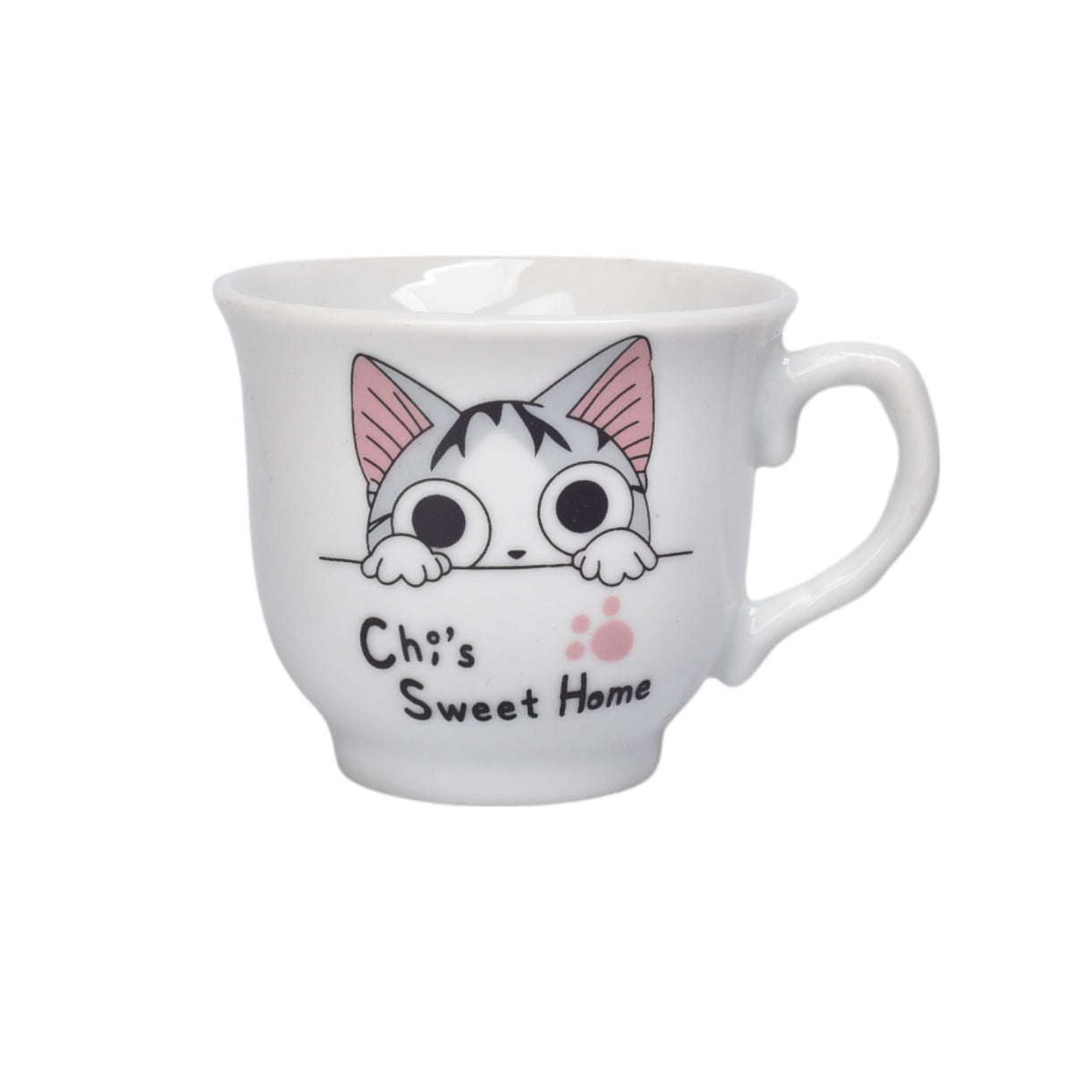 pocillo set x 6 pzas ceramica 60ml diseño de gato dim:5x5x6