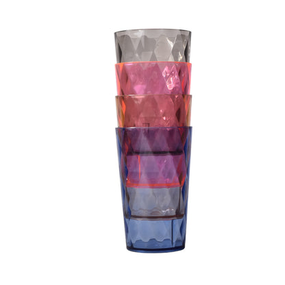 VASO PLASTICO VARIOS COLORES DIM:6X6X11CM