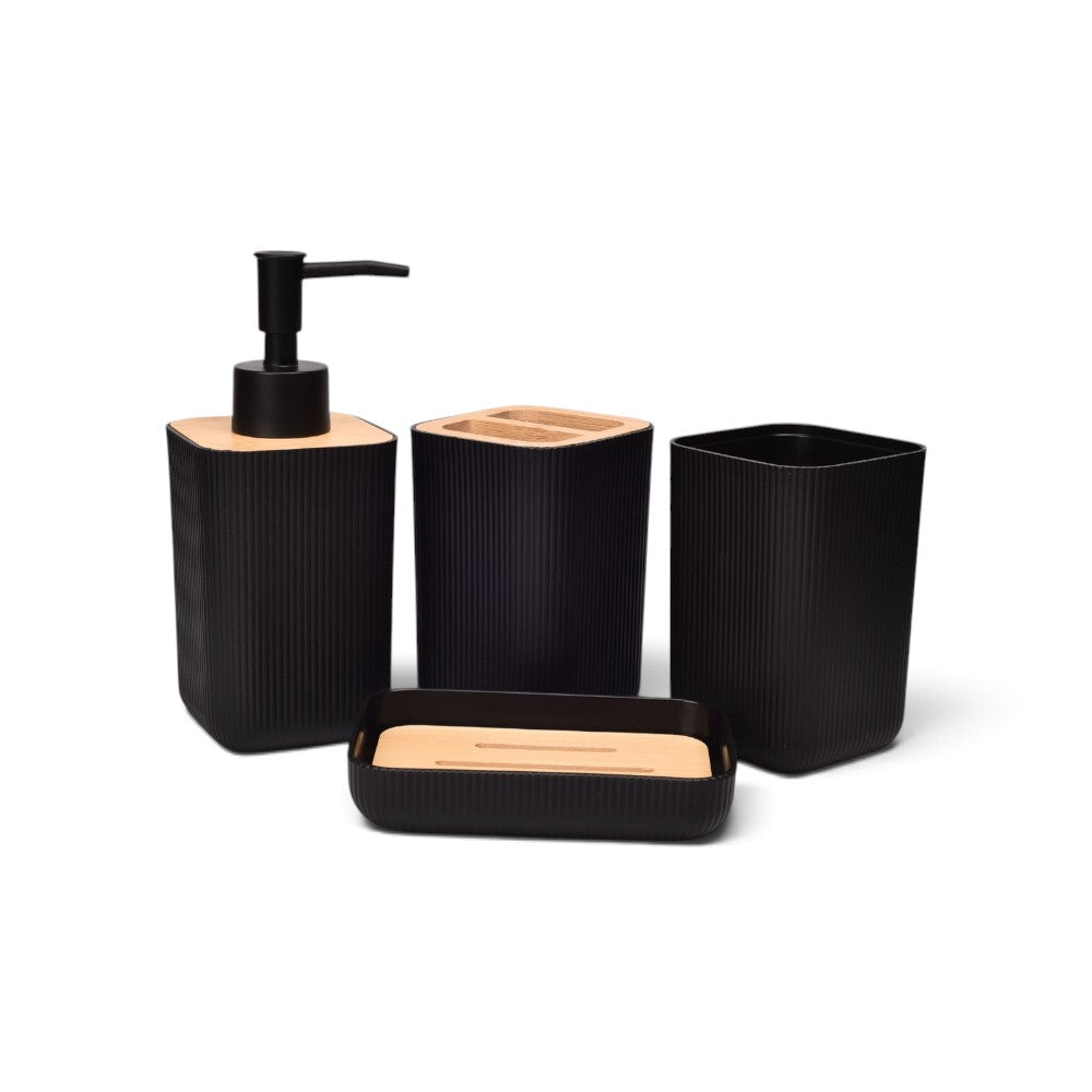 set de jaboneras madera plastico dim:7x17cm