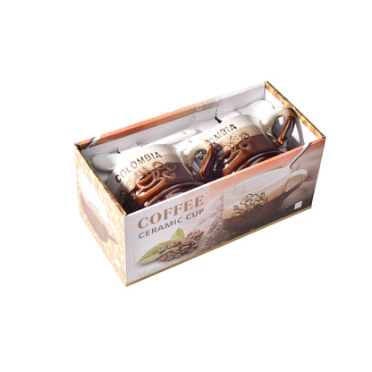 SET 2PCS POCILLOS CON CUCHARAS  CERAMICA DIM:7x7x6