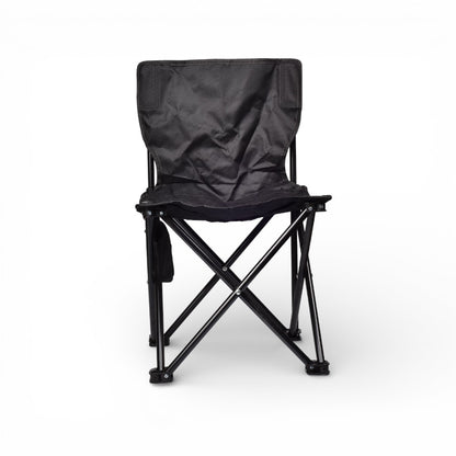 SILLA METAL POLIESTER DESPLEGABLE NEGRA GRANDE DIM:36X36X58